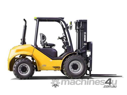 XCMG 2.5t 4wd Rough Terrain Forklift - Power By Yanmar 4TNE98 Diesel Engine With Warranties Included