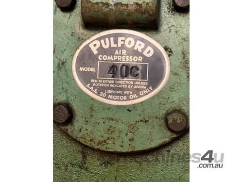 VINTAGE PULFORD 40 C WORKSHOP COMPRESSOR IN EXCELLENT RUNNING CONDITION