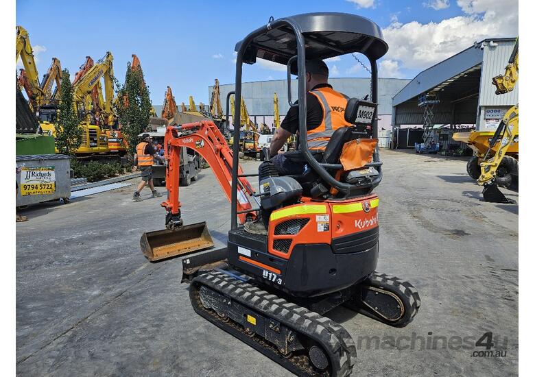 caption 2021 KUBOTA U17 1.7T EXCAVATOR WITH LOW 485 HOURS