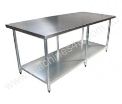 caption Brayco 3660 Flat Top Stainless Steel Bench (914mmW