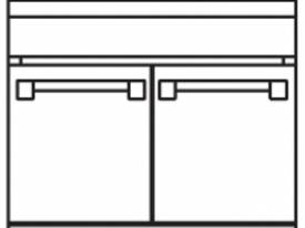 Luus 807107 - 900mm Wide CS/RS Cabinet Bench with Doors - picture0' - Click to enlarge
