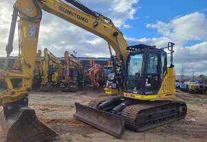 2019 SUMITOMO SH145X-6 15T EXCAVATOR WITH 1870 HOURS, HITCH, BUCKETS AND FULL CIVIL SPEC