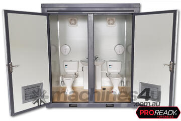   Twin Portable Toilet Restroom Block