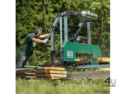 caption Woodland Mills Woodlander HM136MAX Portable Sawmill – 3.1M Buyers Choice Award Winner!