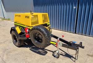 176CFM Rotary Screw Compressor, Diesel Driven, Mounted on Heavy Duty Trailer