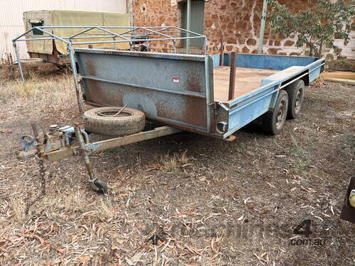 Tandem Box Trailer with Removable Hurdle Frame -Year 1989