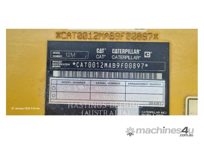 caption CAT 12M Motor Graders