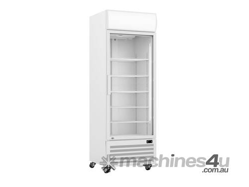 Thermaster Single Glass Door Colourbond Upright Drink Fridge White LG-540P