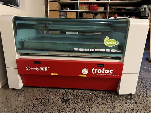 caption High-Performance Laser Engraver – Trotec Speedy 500 – Ready to Go!