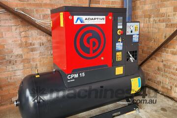 Chicago Pneumatic CPM15/8 T DRY 11kW 15HP 500L Silent Screw Air Compressor with Tank & Dryer