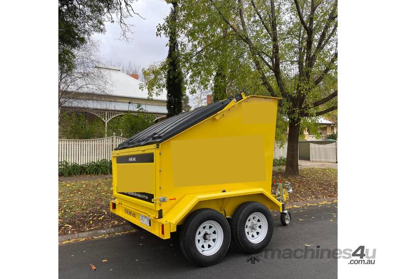 caption 4 Cubic Meter Trailer-Mounted Skip Bin Tipper Trailer