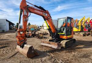 2021 HITACHI ZX65USB-5 6.6T EXCAVATOR (M812) WITH TILTING HITCH, FULL CIVL SPEC AND 932 HOURS