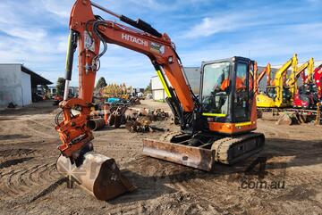 2021 HITACHI ZX65USB-5 6.6T EXCAVATOR (M812) WITH TILTING HITCH, FULL CIVL SPEC AND 932 HOURS