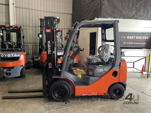 TOYOTA 2019 8FG18 S/N 65170 LPG 4.7 M CONTAINER MAST 1.8 TON 1800 KG CAPACITY 