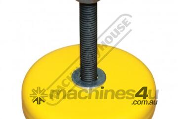 Steel Machine Mount & Rubber Insert 100kg Load Capacity M10 Thread x 70mm Long