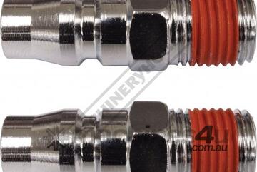 High-Flow Air Fittings Male Adaptors - Twin Pack 1/4