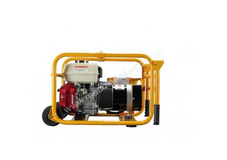 caption Powerlite Honda 2.5kVA Generator Worksite Approved