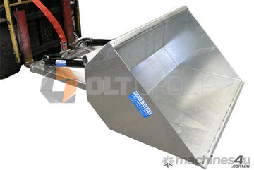 Hydraulic Forklift Bucket Attachment 1200mm and 1800mm wide options Sydney Melbourne Orange