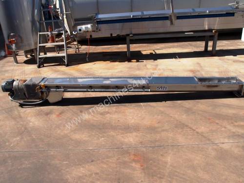 Trough Screw Conveyor, 150mm Dia x 2950mm L