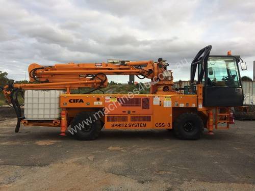 CIFA Spritz System CCS-3 (2013) Truck-Mounted Sprayed Concrete Boom Pump, Only 133 Hours