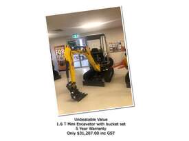 Wacker Neuson ET16 Tracked Excavator  With 3 Bucket Set & 5Year Warranty. - picture0' - Click to enlarge
