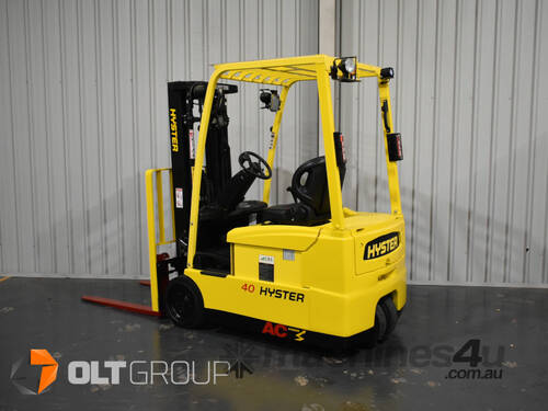 Used Hyster 3 Wheel Electric Forklift with NEW BATTERY 1.8 Tonne Container Mast