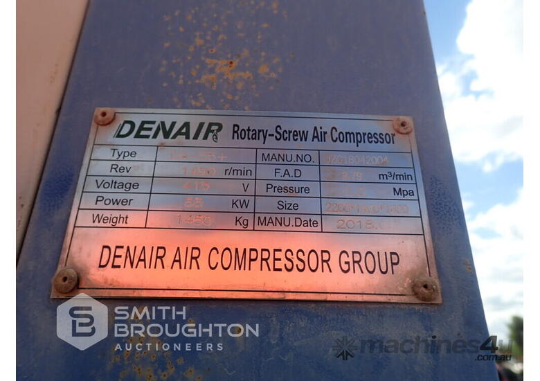 Used 2018 DENAIR DA55 ROTARY SCREW AIR COMPRESSOR Air Compressor in