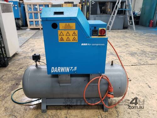 *****SOLD*****Darwin 7.5/200 rotary screw compressor fully serviced