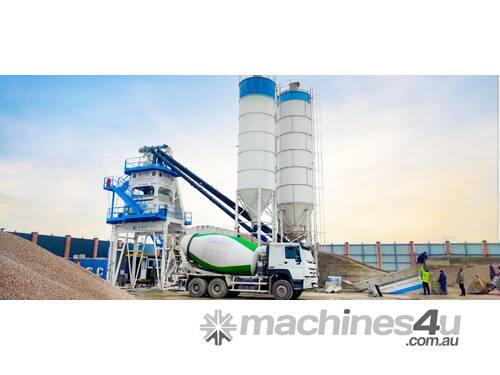 caption SKIP SYSTEM CONCRETE BATCHING PLANT | 120m3/h Capacity