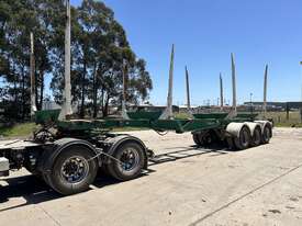 1995 Kennedy Tri-Axle Flat Deck Folding Skel Logging B-Trailer - picture0' - Click to enlarge