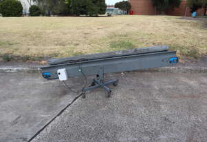 Motorised Belt Conveyor - 2m long Adjustable Height Incline
