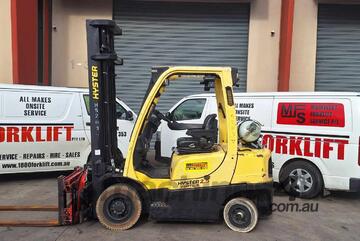 2012 Hyster H2.5FT Forklift with Bolzoni Fork Clamp Revolving & Spreader - 4.3m - 2 stage mast 2012 Hyster H2.5FT Forklift with Bolzoni Fork Clamp Revolving & Spreader - 4.3m - 2 stage mast