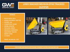 Wacker Neuson DT05 Tracked Dumper - Used - Perth WA - picture0' - Click to enlarge