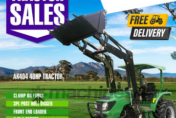 AgKing - 40HP Tractor ROPS 4WD AK404 with FEL & 4in1 Bucket - Packages Available