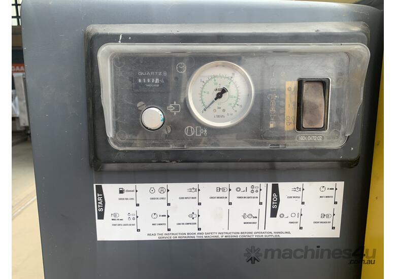 caption GAAMBEN - ATLAS COPCO COMPRESSOR XAS375 - 111HP 82KW DEUTZ ENGINE