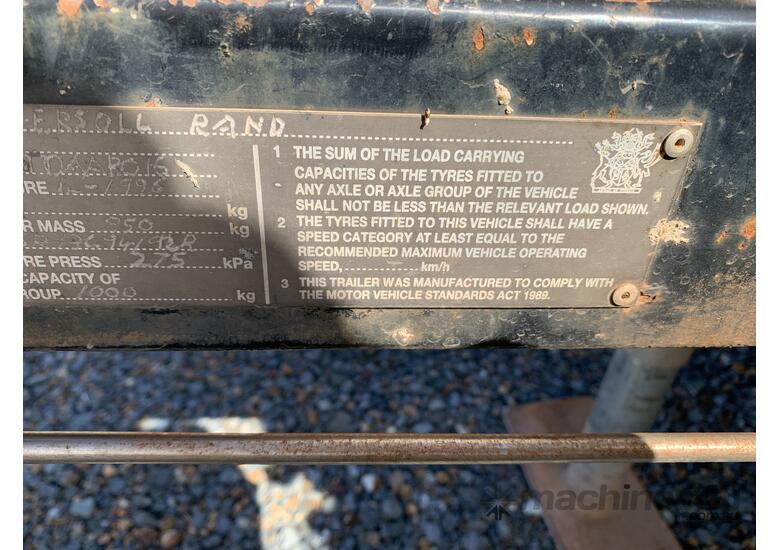 caption 1996 Ingersoll Rand Trailer Mounted Air Compressor