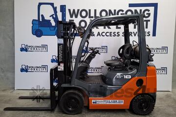 Wollongong Forklift: 2009 Toyota 1.8T LPG, 3-stage container mast, 4.3m lift!