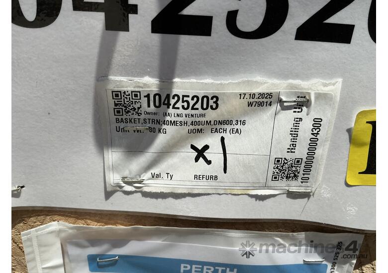 *UNRESERVED* Pallet Containing 2 x 316SS Strainer Baskets