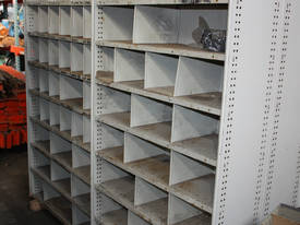 Adjustable steel shelving partitioned 4bay - picture0' - Click to enlarge