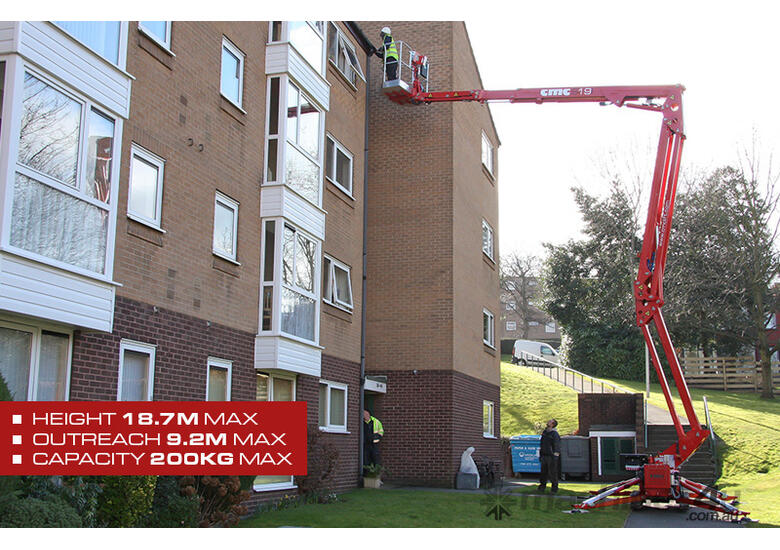 caption CMC S19E - Easy Access 19m Spider Lift