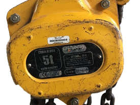 Chain Hoist 5 Ton x 6 meter drop lifting Block and Tackle Auslift 5000kg - picture0' - Click to enlarge