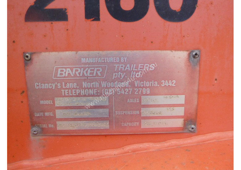 caption Barker Semi Skel Trailer