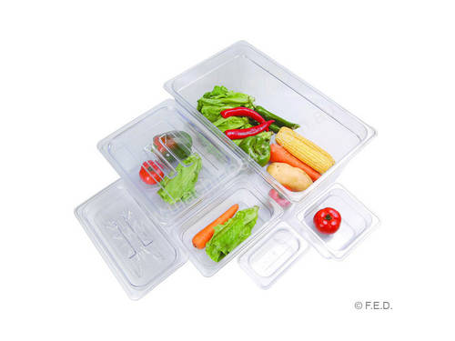 JW-P162 - Clear Poly 1/6 x 65 mm Gastronorm Pan