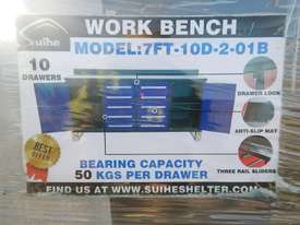 2.1m Work Bench tool Cabinet c/w 10 Drawers - picture2' - Click to enlarge