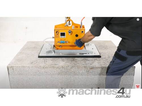 Vacuum Block Lifter 380kg, battery powered. For Glass, Sheet Metal, Granite and Marble