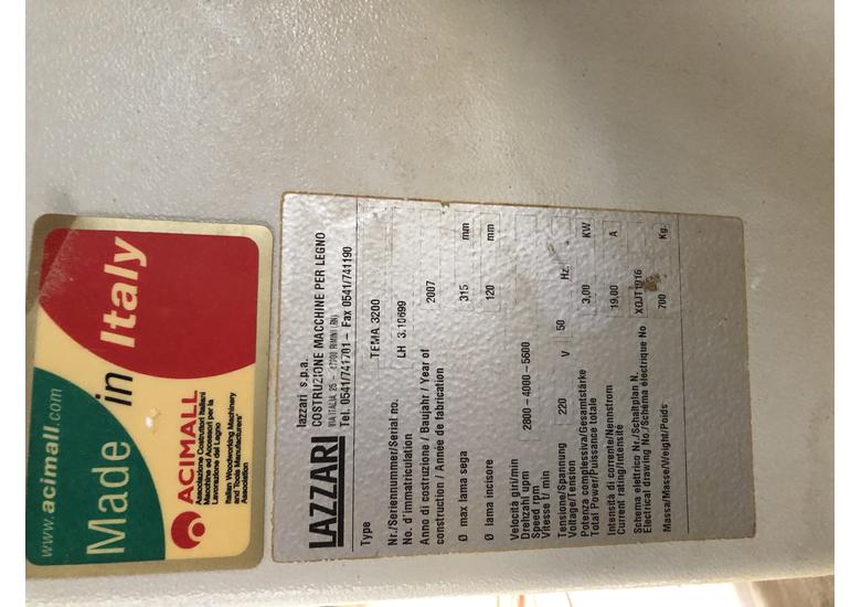Used 2007 Lazzari TEMA 3200 Panel Saw in , - Listed on Machines4u