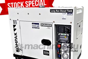 MACFARLANE - 6.3kW Kompak Silent Diesel Generator with Long Range Tank