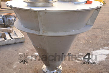 Stainless CONCICAL VESSEL BULK MATERIAL FEED hopper feeder funnel 1355mm top diameter 200mm outlet
