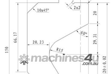85 DEG / R0.8MM GOOSENECK SEGMENTED PRESS BRAKE TOOLING