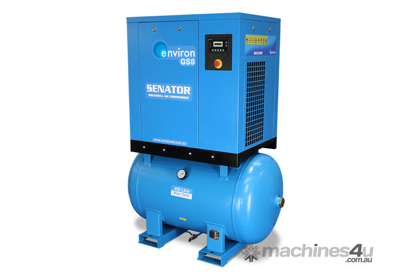 caption CVA Compressors - New Senator Rotary Screw Air Compressor - GS8 - 7.5kw - 39cfm